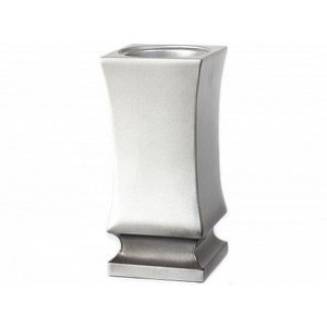 Ваза из полимергранита ВПЛ-1.009 Черная с серебрением